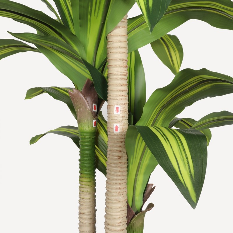 Artificial Dracaena Tree with Black Plastic Pot, 1pc/set gallery