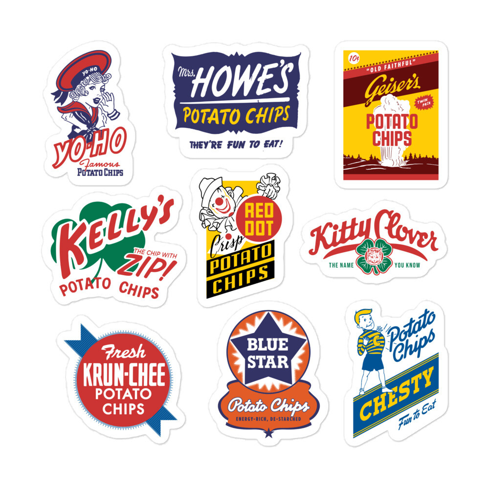 Potato Chips Retro Sticker Sheet gallery