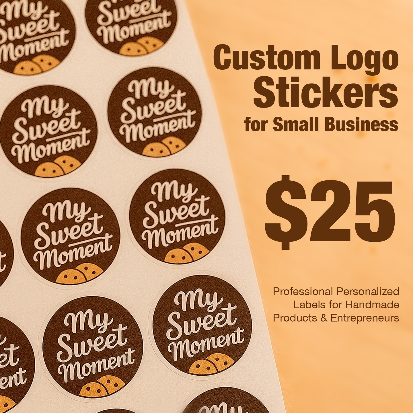 Custom Logo Stickers for Small Business - Professional Personalized Labels gallery