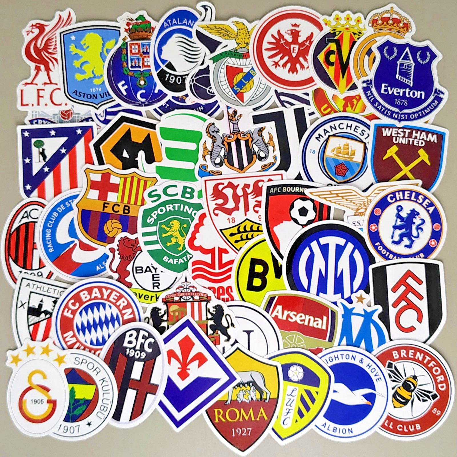 50 Pcs World Soccer Team Sticker Lot Vinyl Football Club Sports Decals FREE SHIP gallery