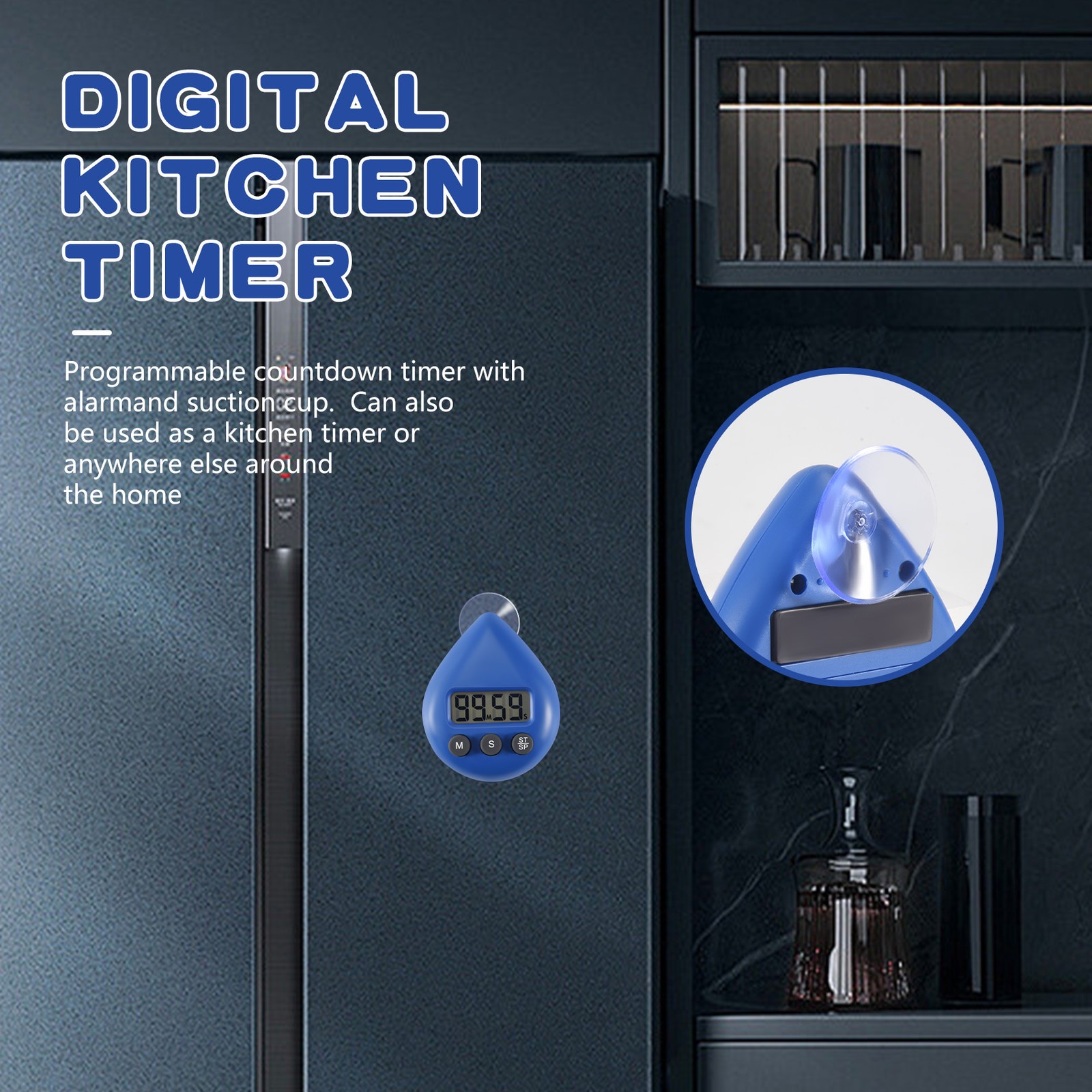 Digital Bathroom Clock Shower Clock Timer Temperature Humidity Visual8641 gallery