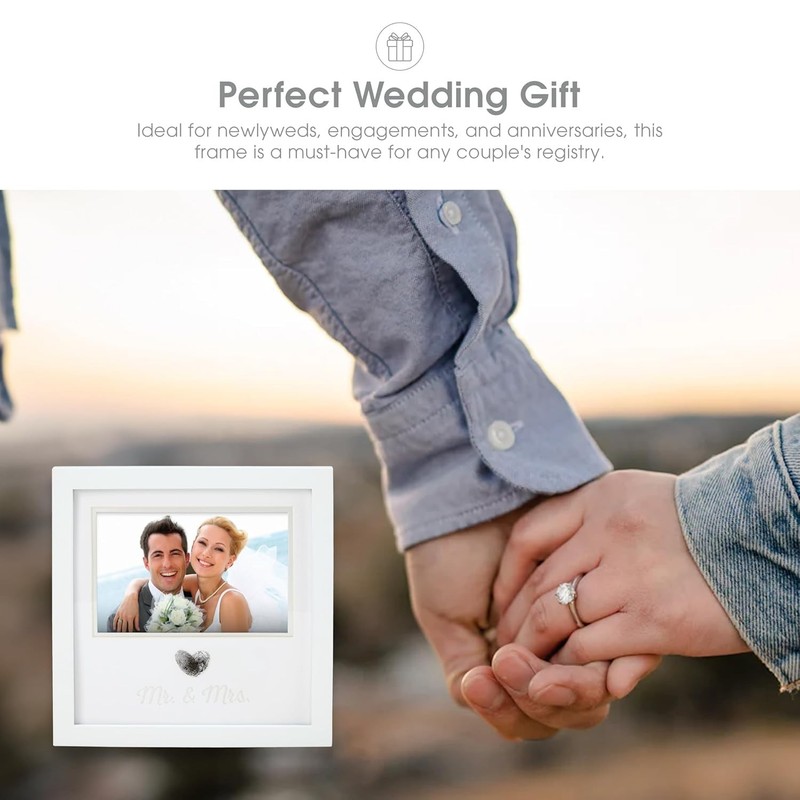 Versatile Mr. & Mrs. Thumbprint Frame - Perfect for Engagement and Wedding Gifts gallery