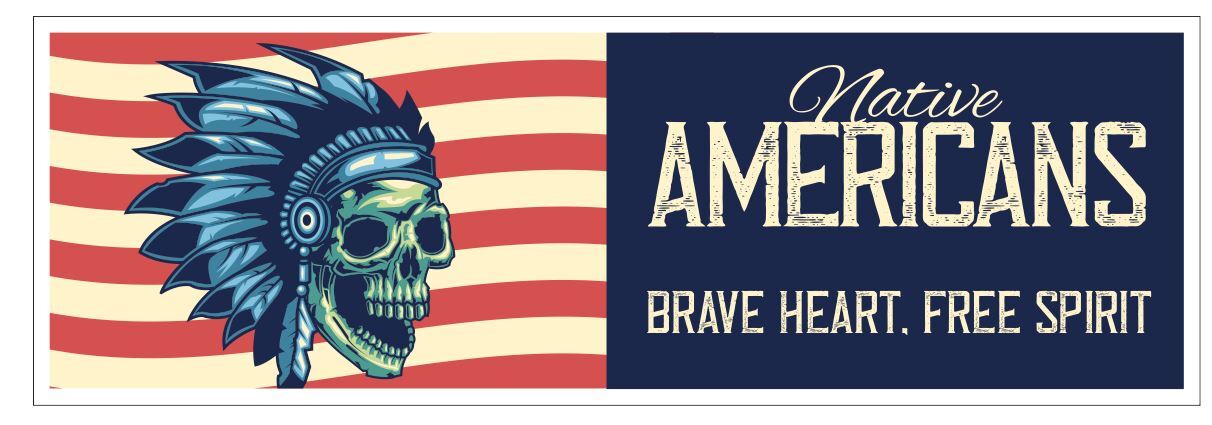 Native Americans Bumper Sticker Decal B48 gallery