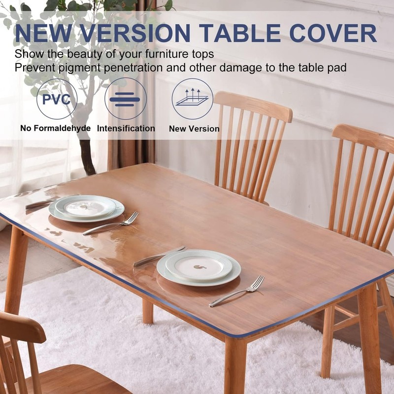14x24 Inch Clear Table Protector Plastic PVC Desk Protector Tablecloth Cover gallery
