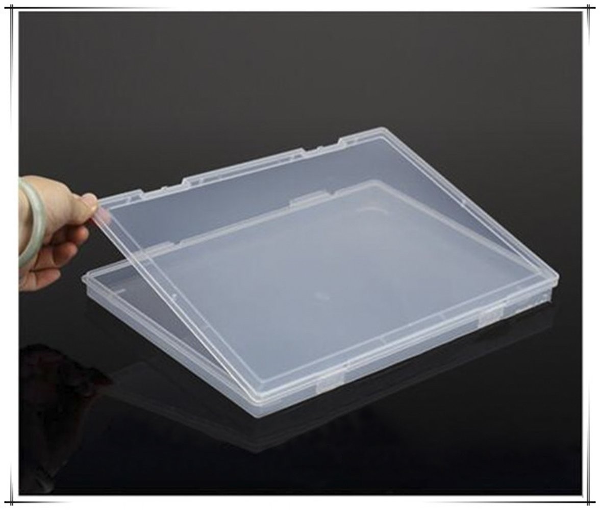 Portable A4 File Box Transparent Plastic Box Document Paper Protector Desk Pa... gallery