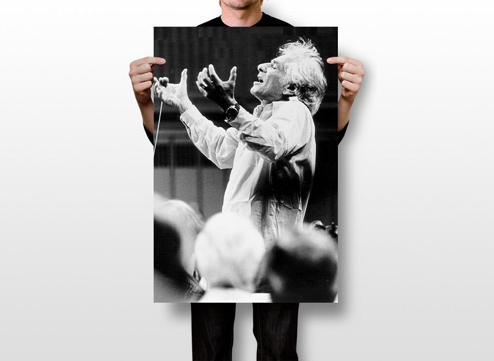 Leonard Bernstein Leading Orchestra Print Wall Art Home Decor - POSTER 20x30 gallery