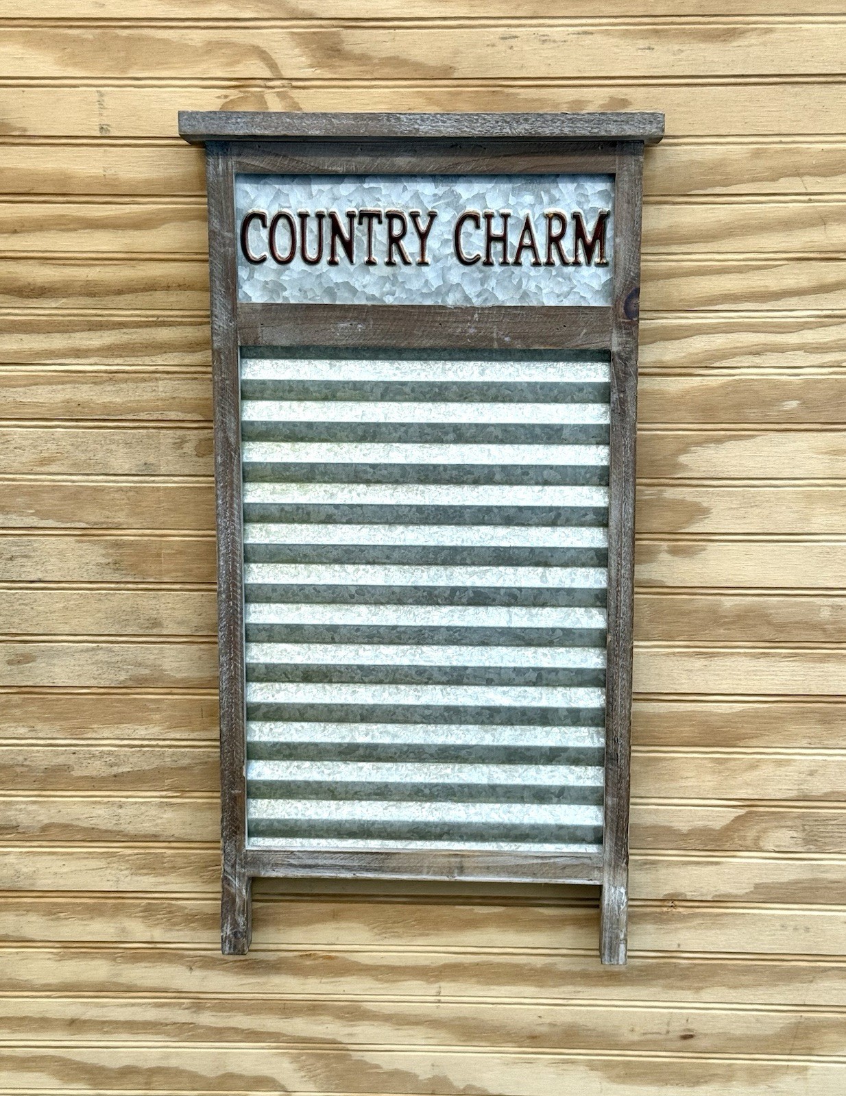 Rustic Farmhouse “Country Charm” Sign by Hobby Lobby 2019 – Wood & Metal Decor gallery