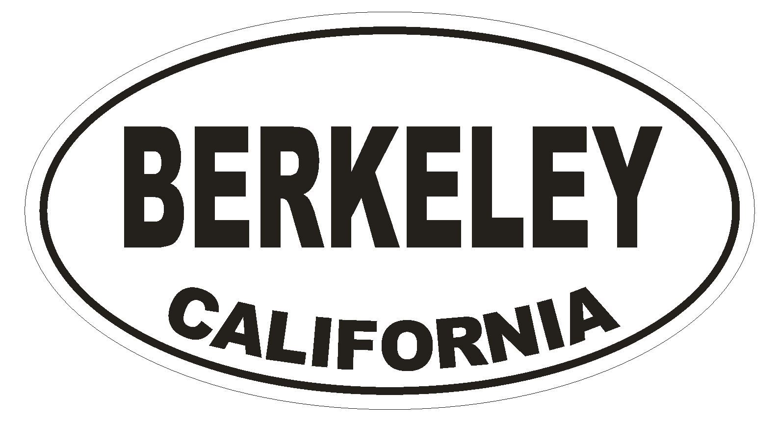 Berkeley California Oval Bumper Sticker or Helmet Sticker D2785 Euro Oval gallery