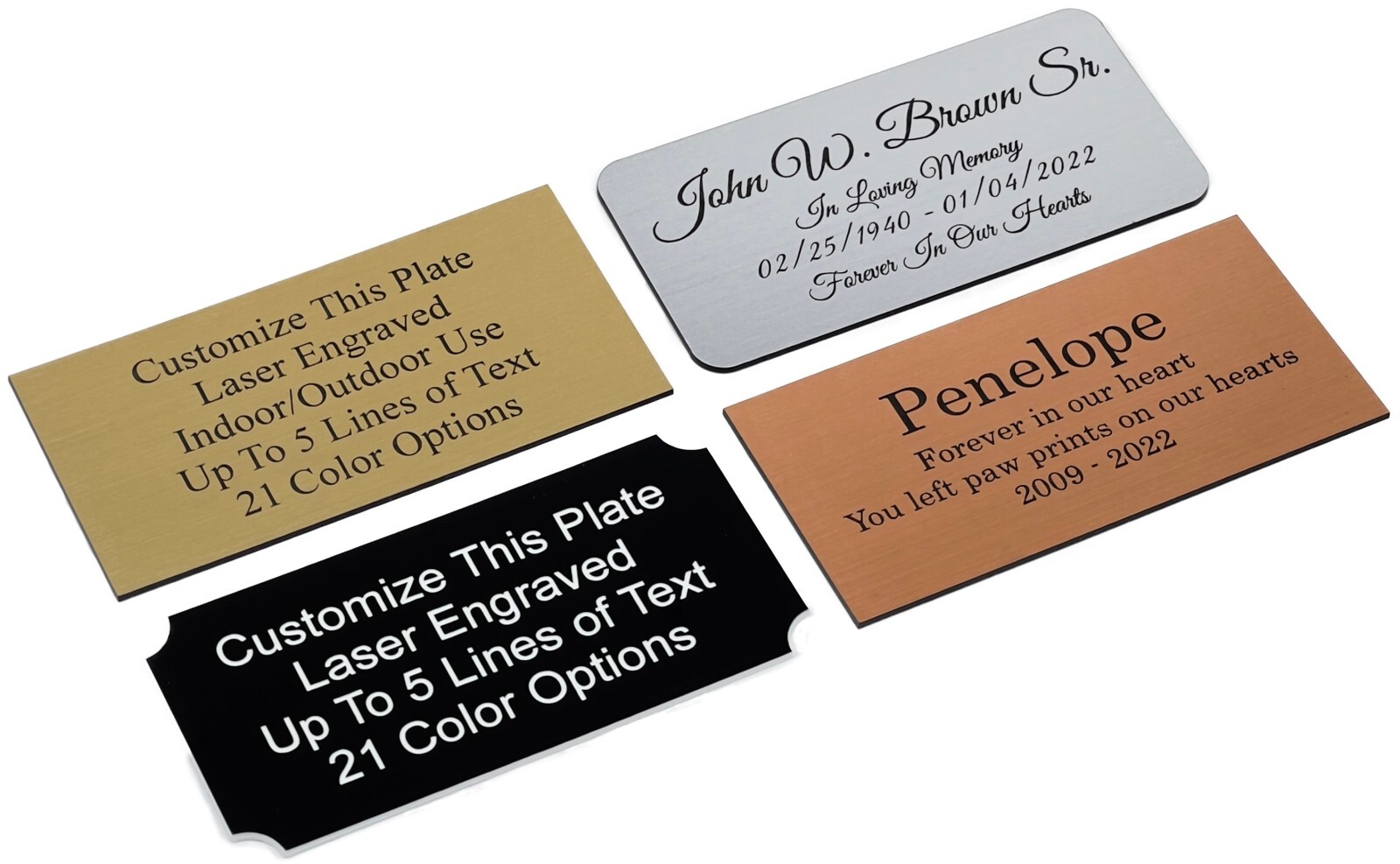 Custom Engraved Plate 2x4, 2x6, 3x6 Name Plate Plaque Art Label Tag Gift Trophy gallery