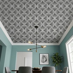 Foam Glue Up CeilingTiles 3D Magic Shells Black (21.12 S/F) lot/8 20×20 AS IS