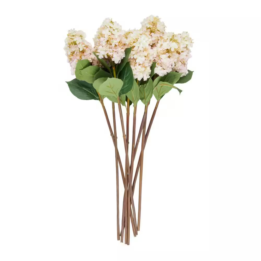 35 In. Pink Hydrangea Artificial Flower Stem (Set of 8) gallery