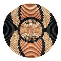 Artisan hand crafted banana leaf woven decorative disc/basket