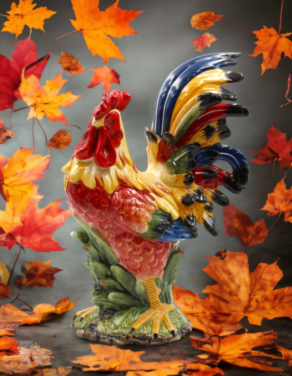 Ceramic Red Rooster Statue, Home Décor, Gift for Her, Gift for Mom, Kitchen Déco gallery
