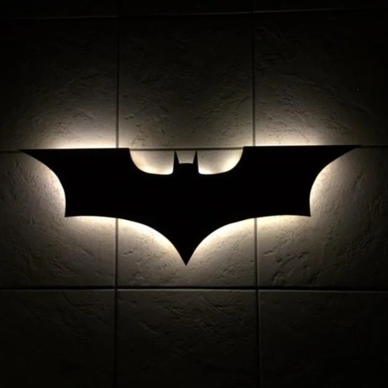Batman Led Logo Lightbox 3d Printed Lightbox Led Light for Game Decor gallery