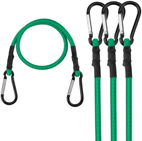 WORKPRO 24 Inch Bungee Cords with Hooks, 4 Pack Superior Rubber Heavy Duty Bunge gallery