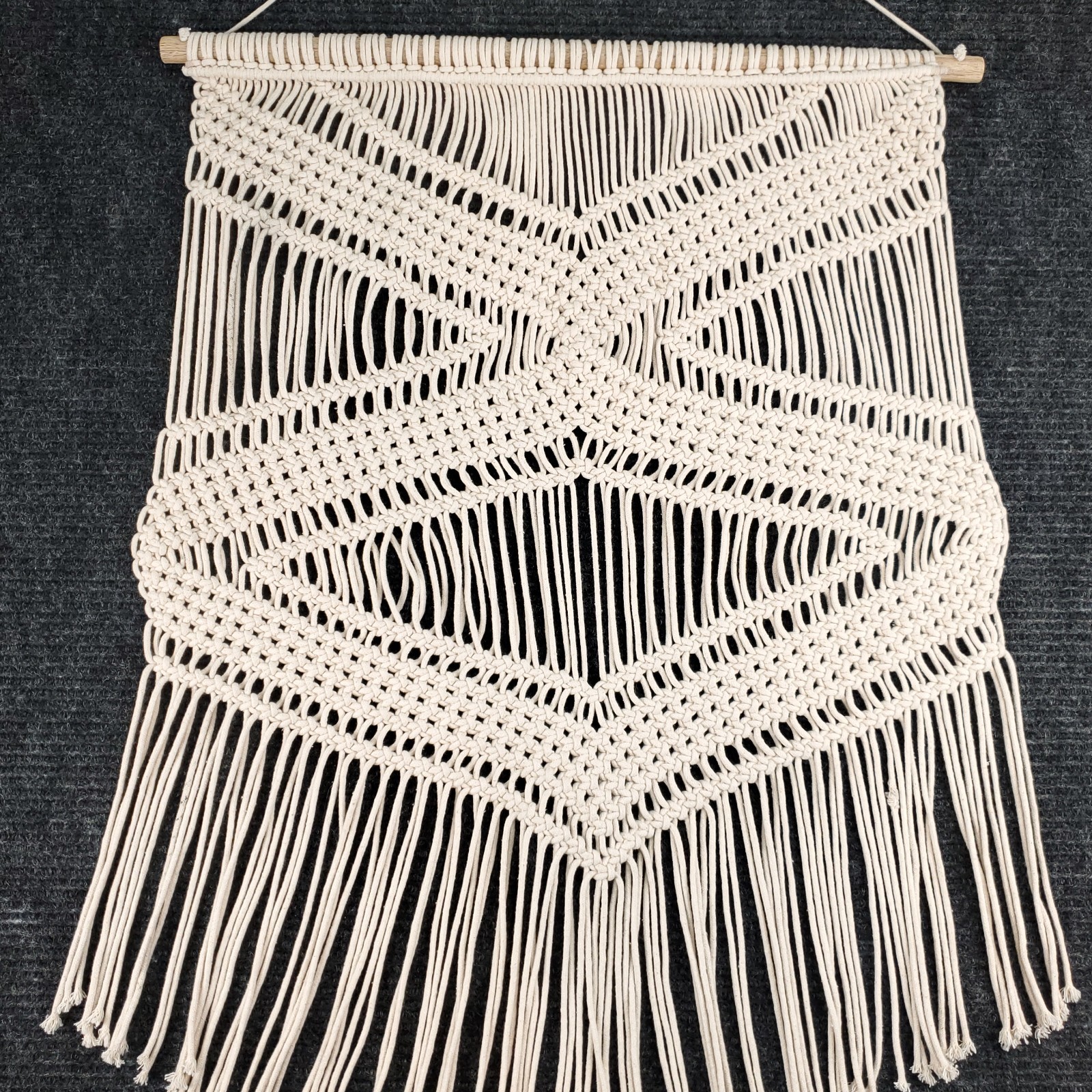 Handmade modern Macrame wall hanging bohemian vibes,beige,100%cotton,decor gallery