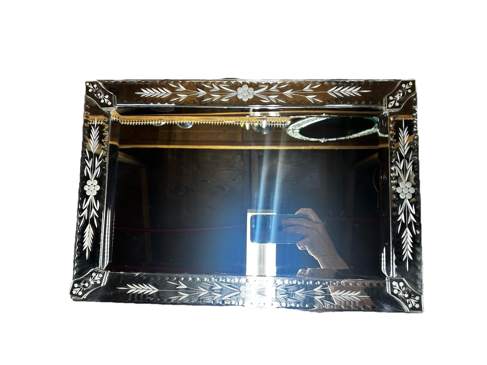 Venetian Style Mirror Rectangle 18 Inch Long 12 Inch Tall gallery