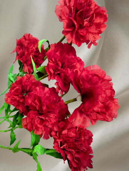 SIX Artificial natural feel Large carnations gallery