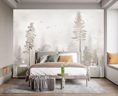 Huge Forest Wall Mural Forest Wall Art 14’ 8” W 9’ 9” L