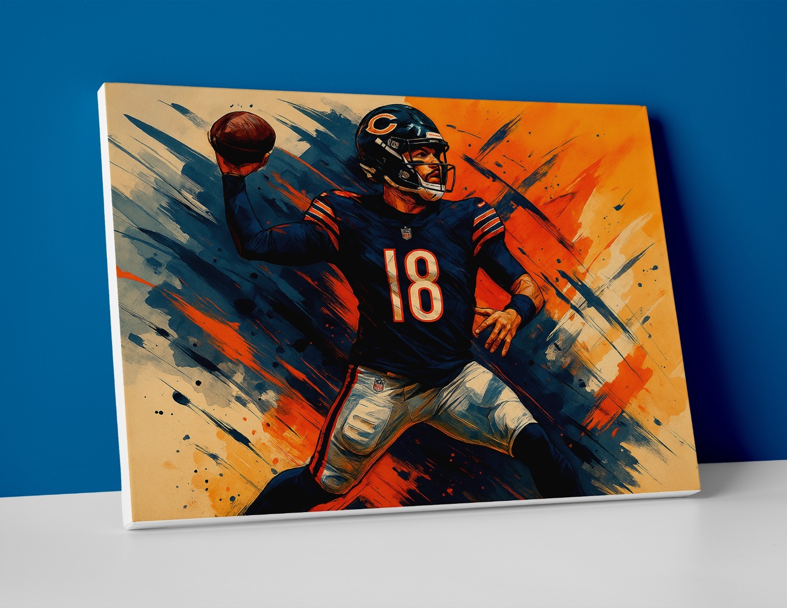 Caleb Williams Poster or Canvas - Caleb Williams Chicago Bears Painting Wall Art gallery