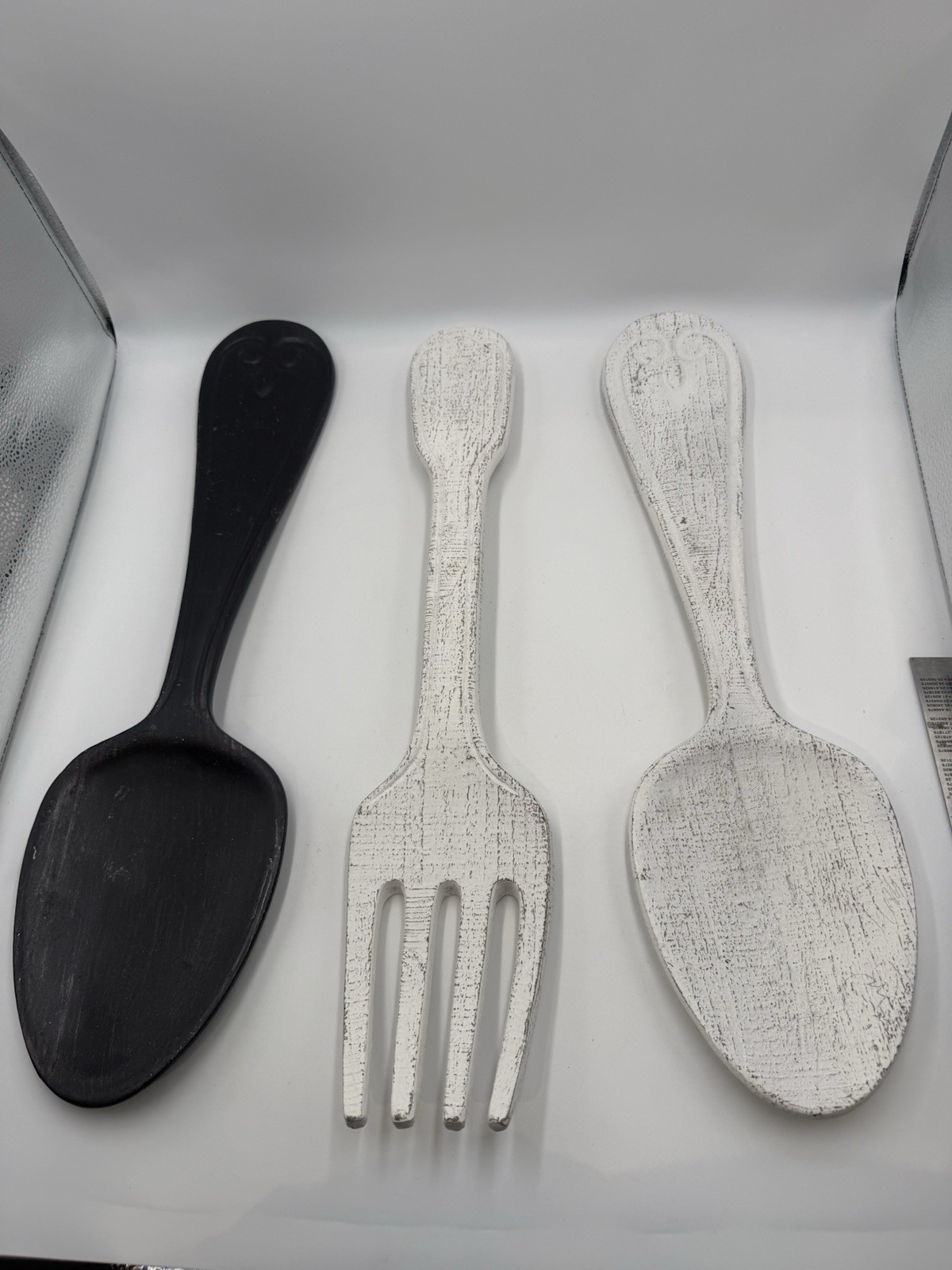 Rustic Kitchen Wall Decor Fork and Spoon Utensils Dining Room Breakfast 20" 3 Pc gallery