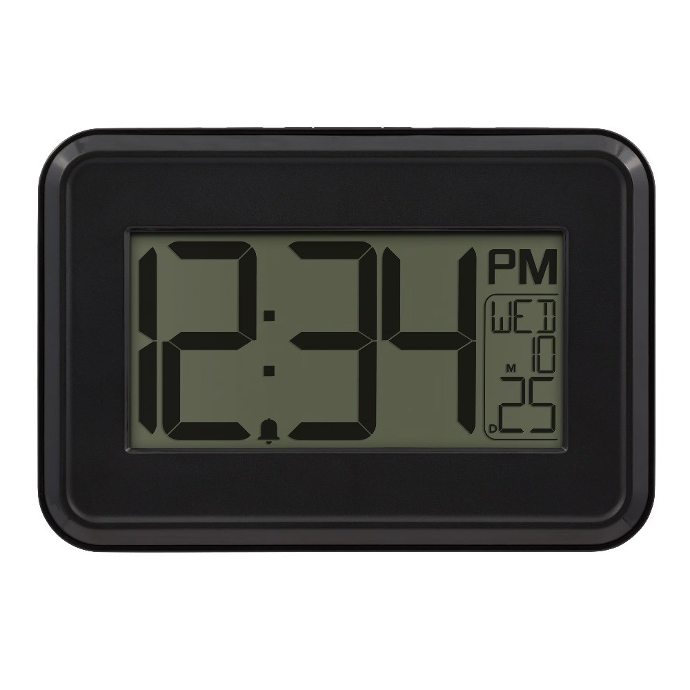 4.90" Digital Table and Wall Clock with 12-Hour Display and Alarm gallery