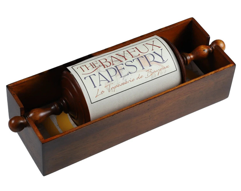 Bayeux Tapestry Replica Old World Scroll Duke Normandy 21.33' Wood Desk Tray New gallery