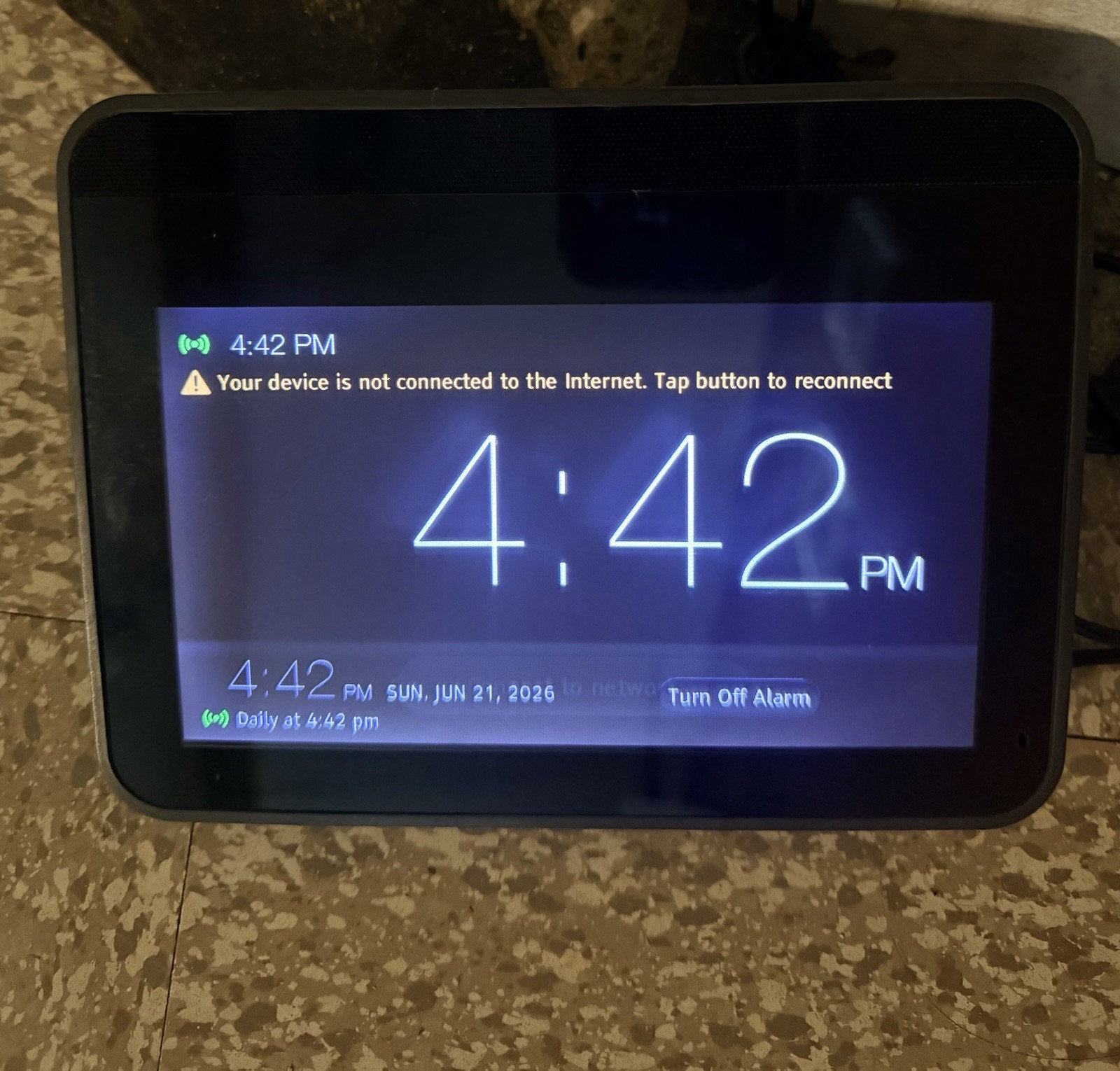 Sony Dash Personal Internet Viewer Alarm Clock HID-C10 Tested Working Display gallery