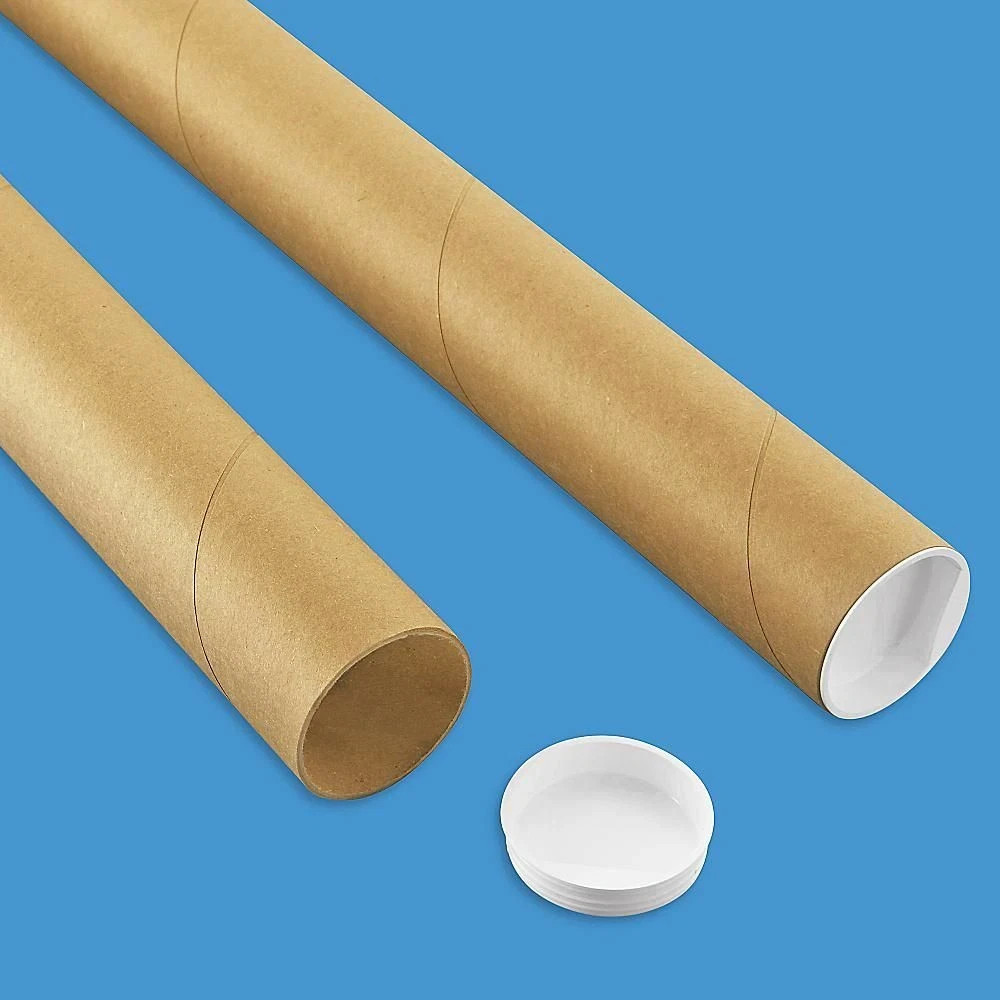 Premium Kraft Mailing Shipping Poster Tubes with Plastic End Caps 2" x 24" gallery