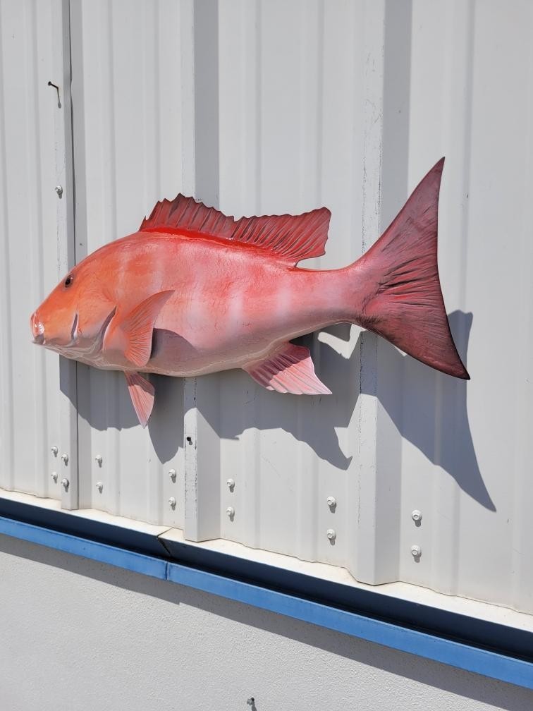 30" Red Snapper Half Mount Fish Replica - Quick Production gallery