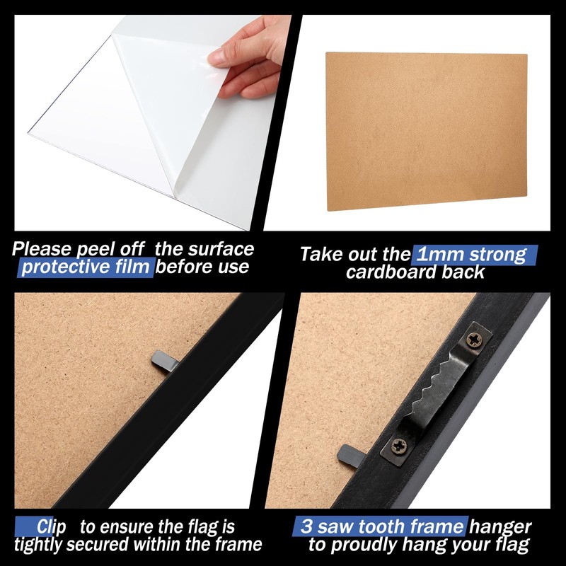 Compact Black Golf Flag Frames - 2 Pack for 12'' x 18'' Flags, 19.7'' x 13.7 gallery