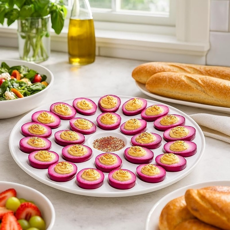 Deviled Egg Dish, Fine White Porcelain, 13.25-Inch gallery