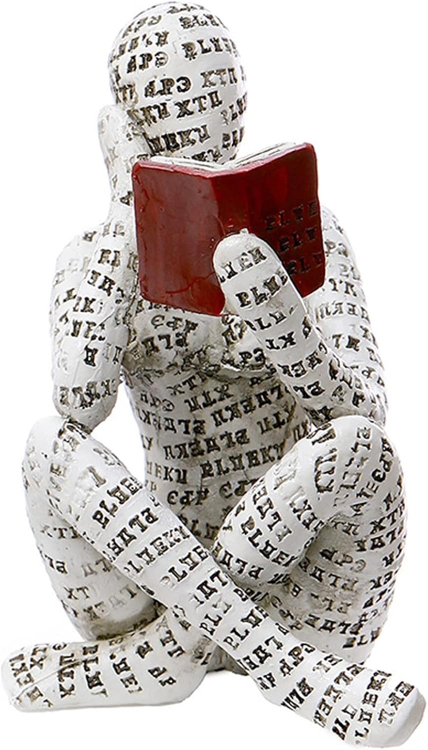 GRAPMKTG Home Decor Pulp Reading Thinker Statue gallery