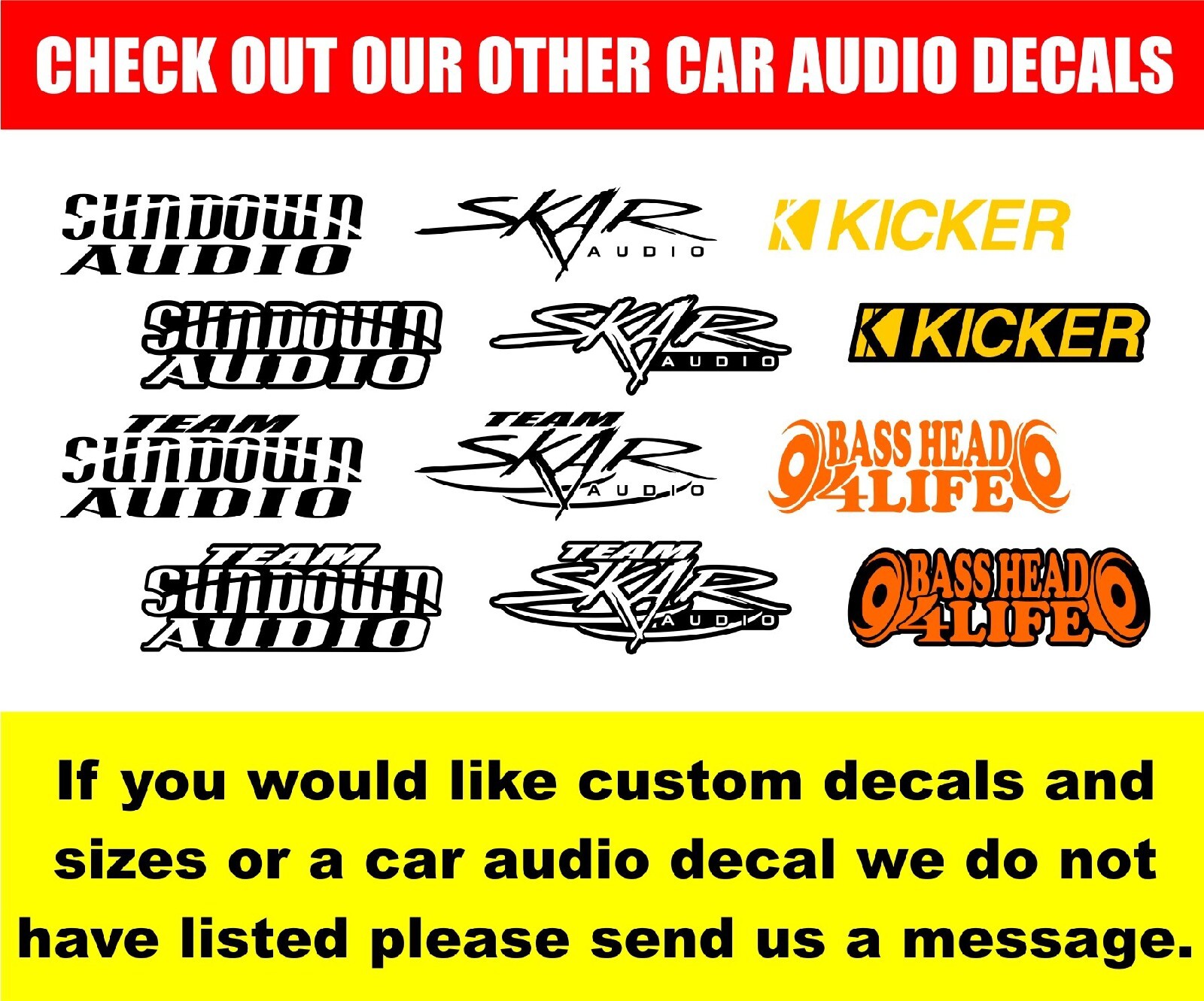 Extra Large Skar Audio Car Audio Vinyl Decal Sticker Car Window gallery