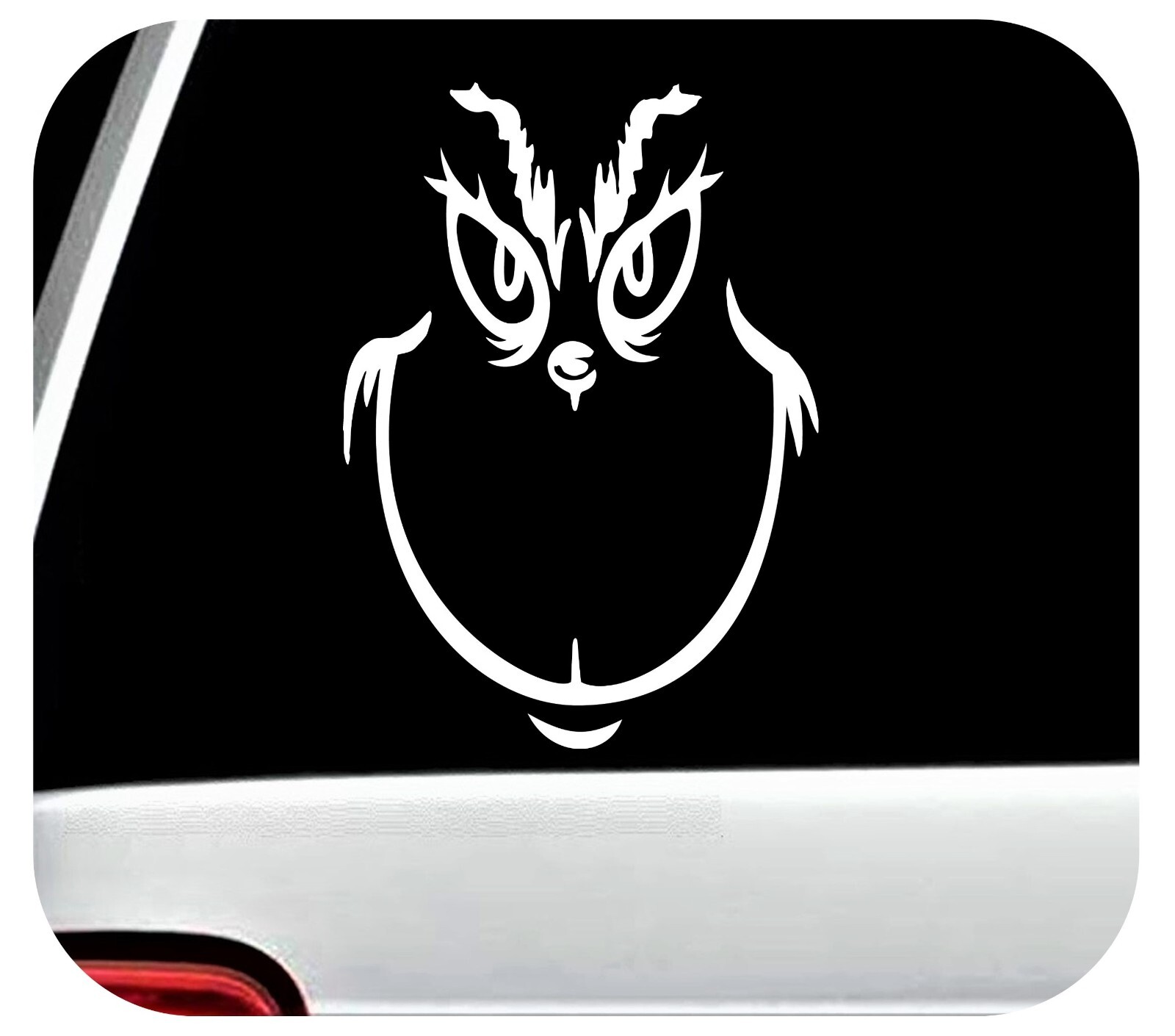 Grinch Face! Decal Sticker Choose Size & Color Die Cut Decal Calendared Vinyl gallery