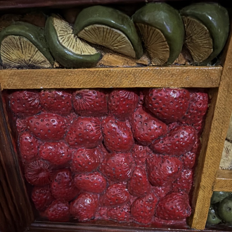 Cherry 1973 Multicolor ceramic Fruit Wall Art for Kitchen 16x8 in gallery