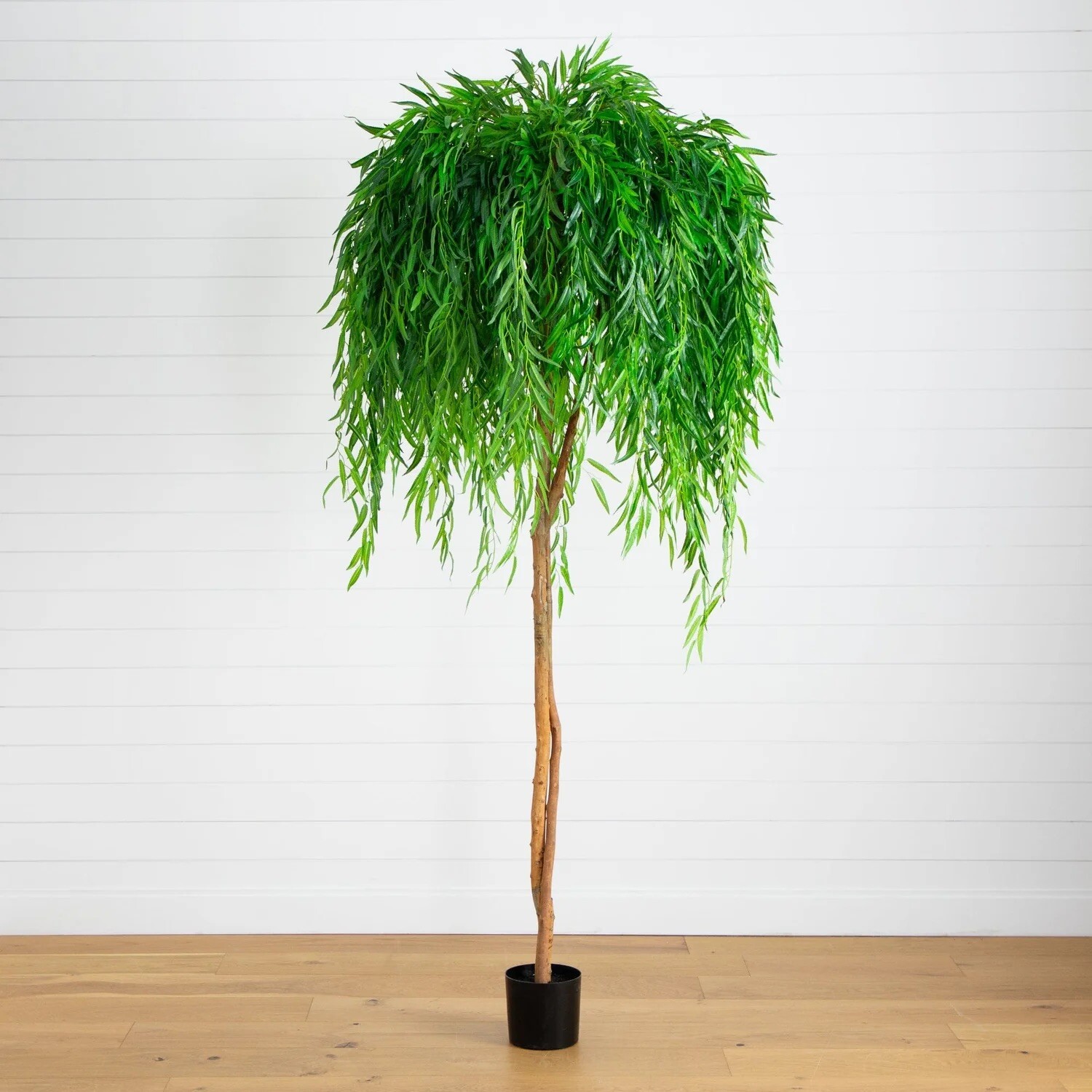 8’ Willow Artificial Tree (Real Touch) w/ Natural Trunk Home Decor. Retail $324 gallery