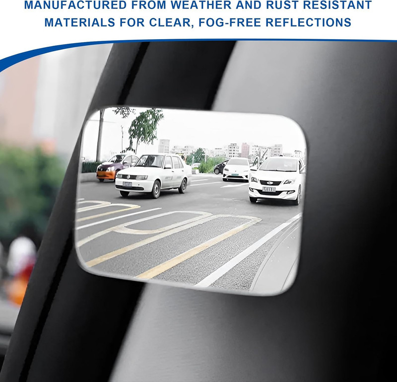 2 PCS Blind Spot Mirrors Rectangular Shaped Wide Angle Blindspot Mirror with gallery