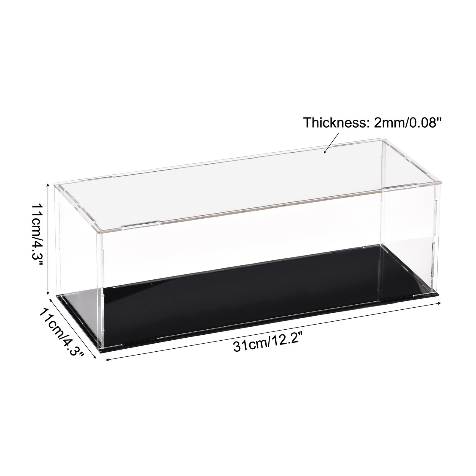 Acrylic Clear Display Case Box Dustproof Protection Showcase Show Box 30x10x10cm gallery