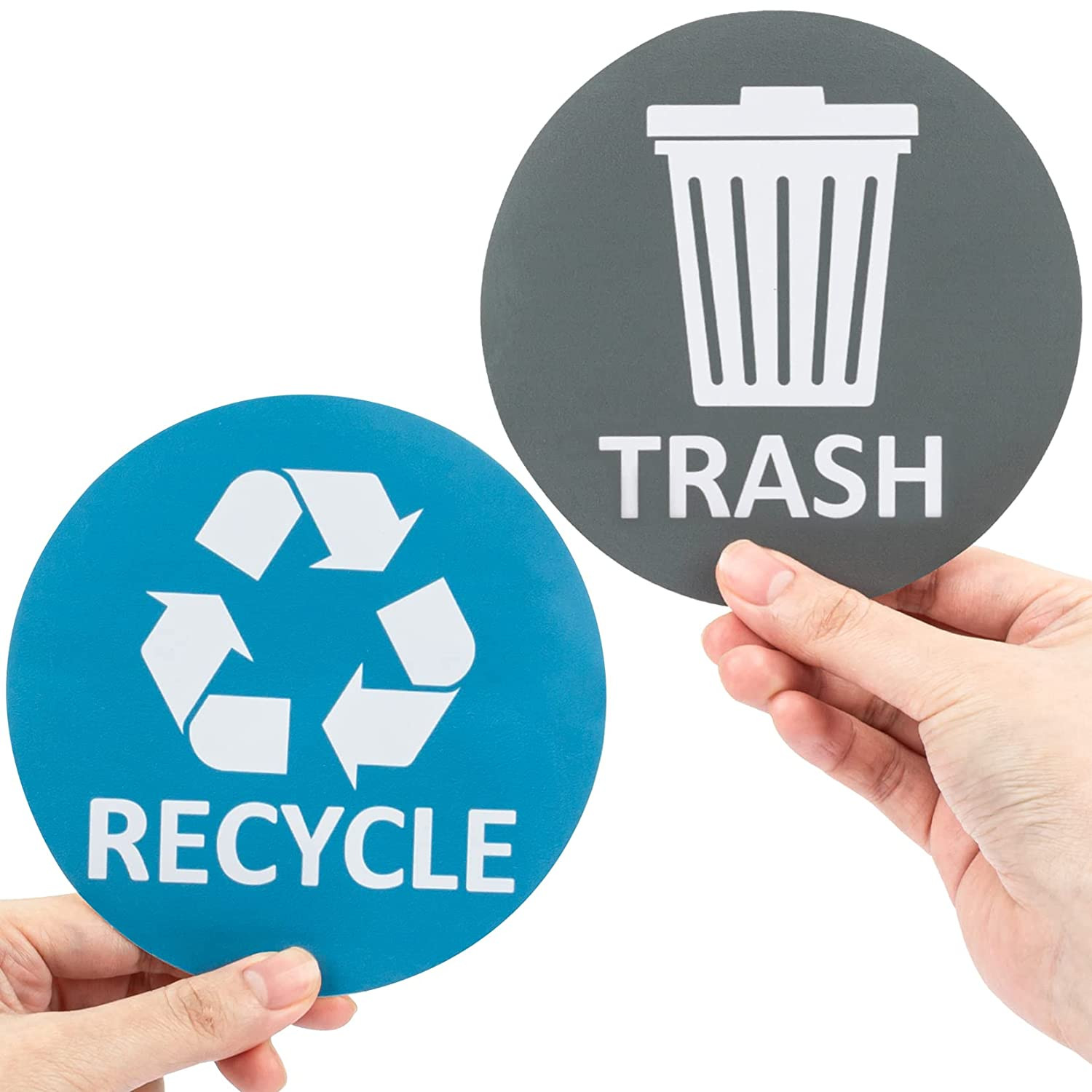 8 Pack for Trash Can Large Sign Garbage Recycling Sticker Reuse Recycle Vinyl P gallery