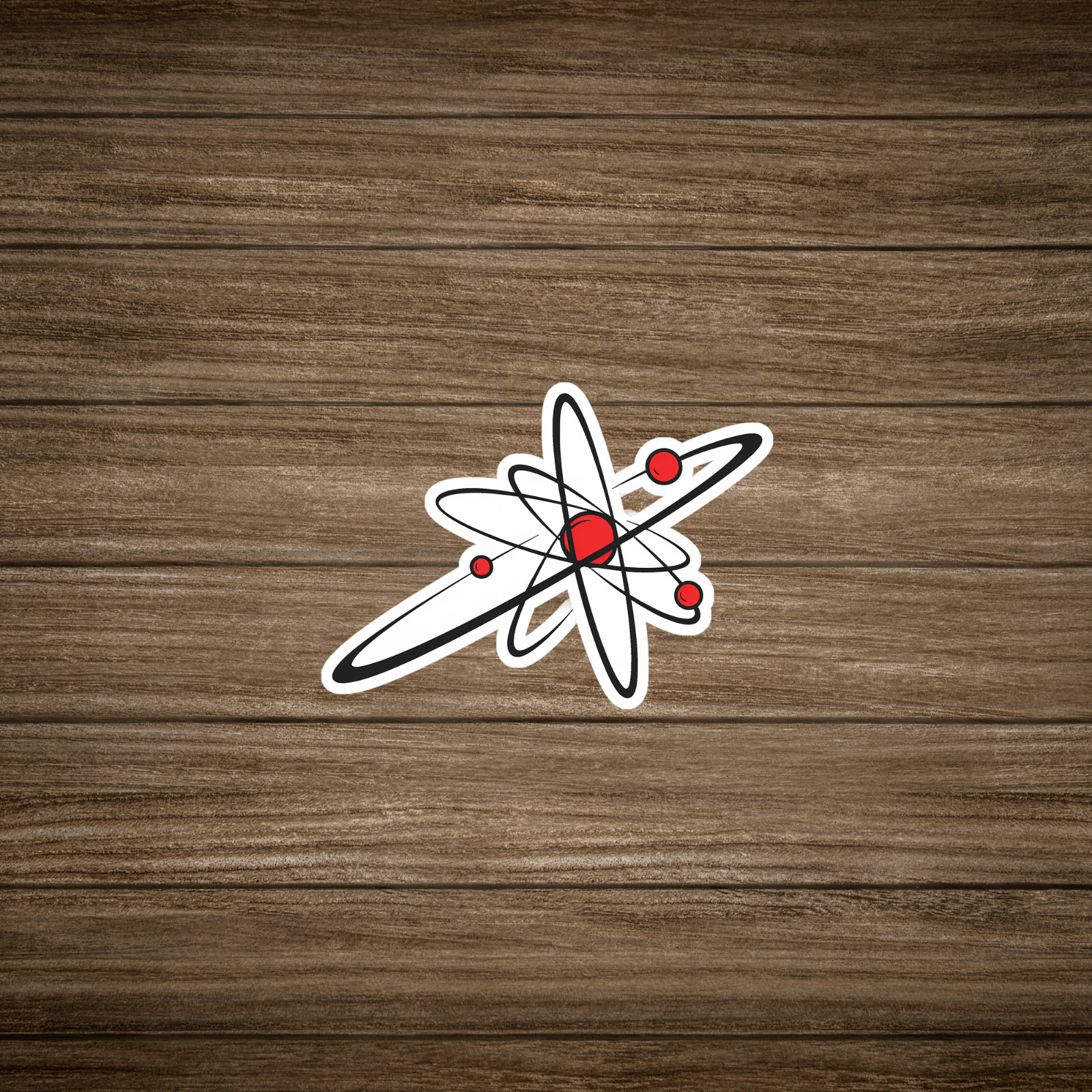 Retro Atomic Age Inspired Sticker - Sci-Fi Atom Symbol Decal #1710 gallery