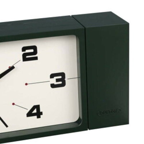 Dulton Double-Faced Clock Rectangle Dark Green magnet H21-0362DGN japan NEW gallery