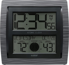 BBB86118-INT Curved Atomic Digital Clock with Moon Phase & Temperature