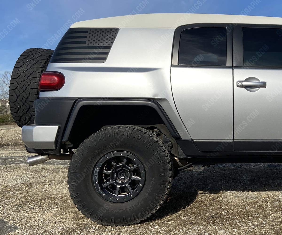 USA Window Flags Precut Compatible with Toyota FJ Cruiser 2007-2014 (Both Sides) gallery