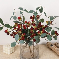QFSH 7Pcs Artificial Raspberry Plant Stems 15.7” Simulated Berry Bouquet for…
