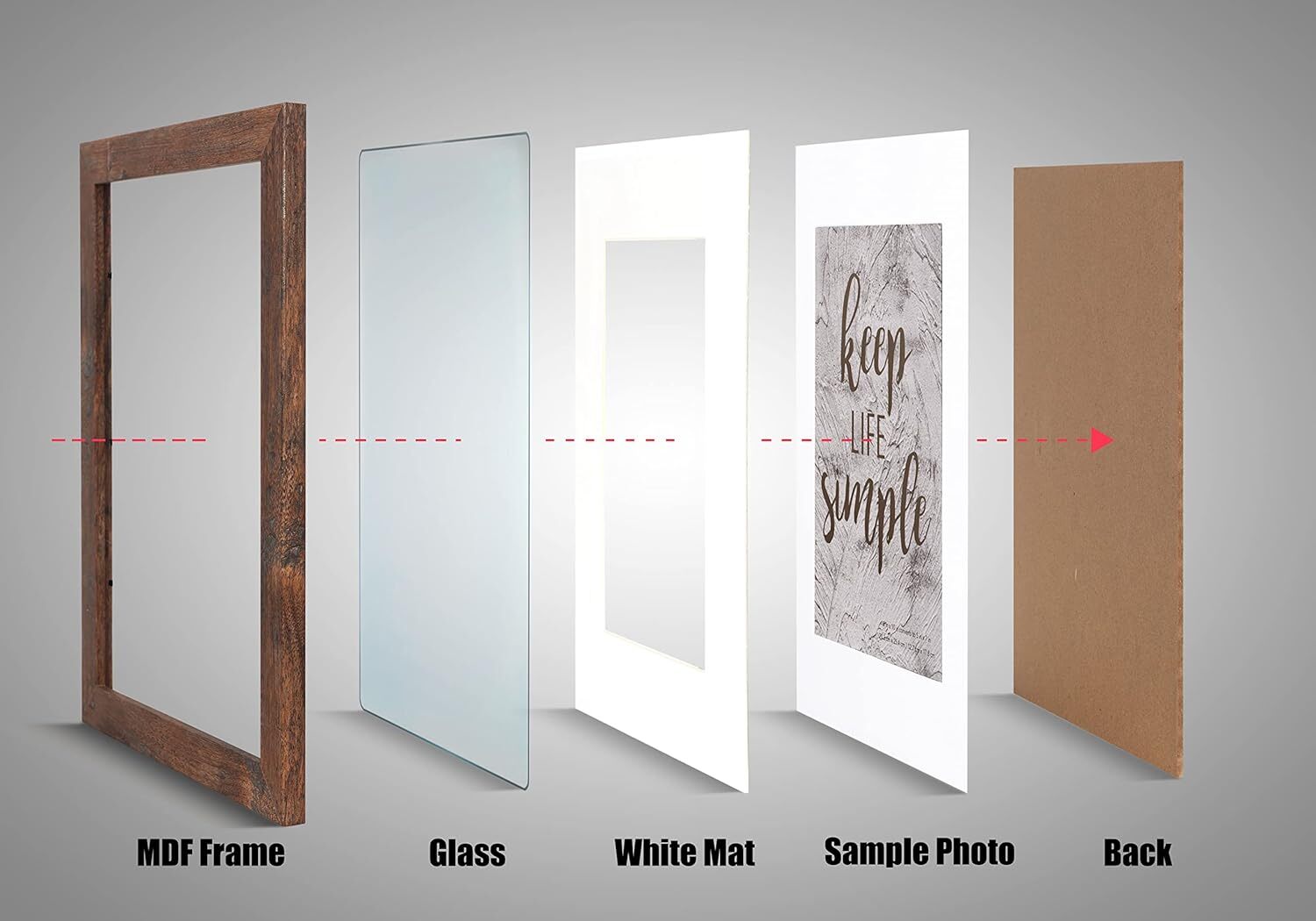 Rustic Brown 11X14 Picture Frame Wide Molding - Wall Mounting Material Included… gallery