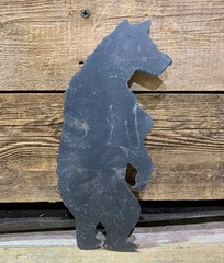 Rustic Black Bear Silhouette, Metal Décor, 8.75″ T