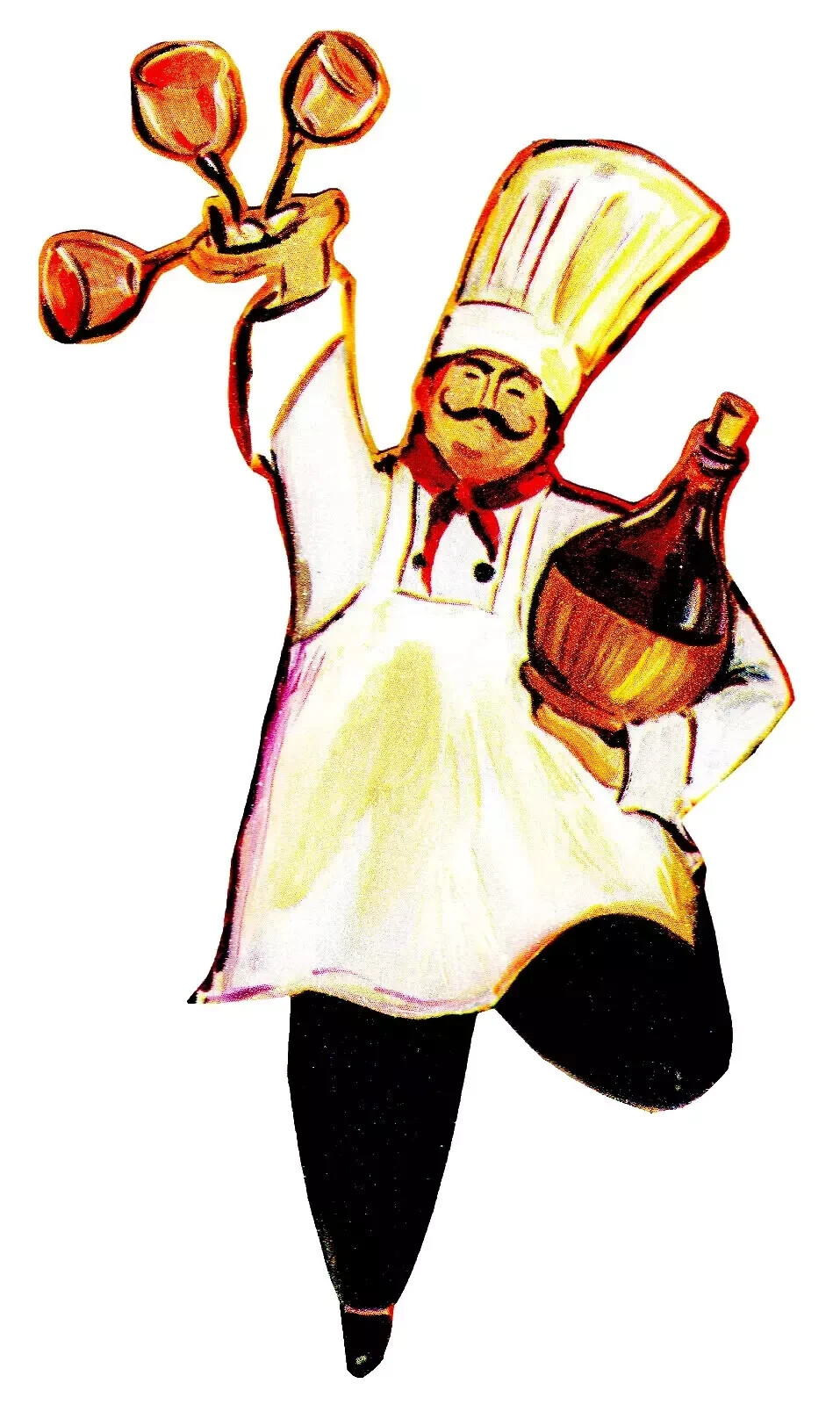 italian chef wall decal kitchen prepasted wine jug 5.5 inch 1pc gallery
