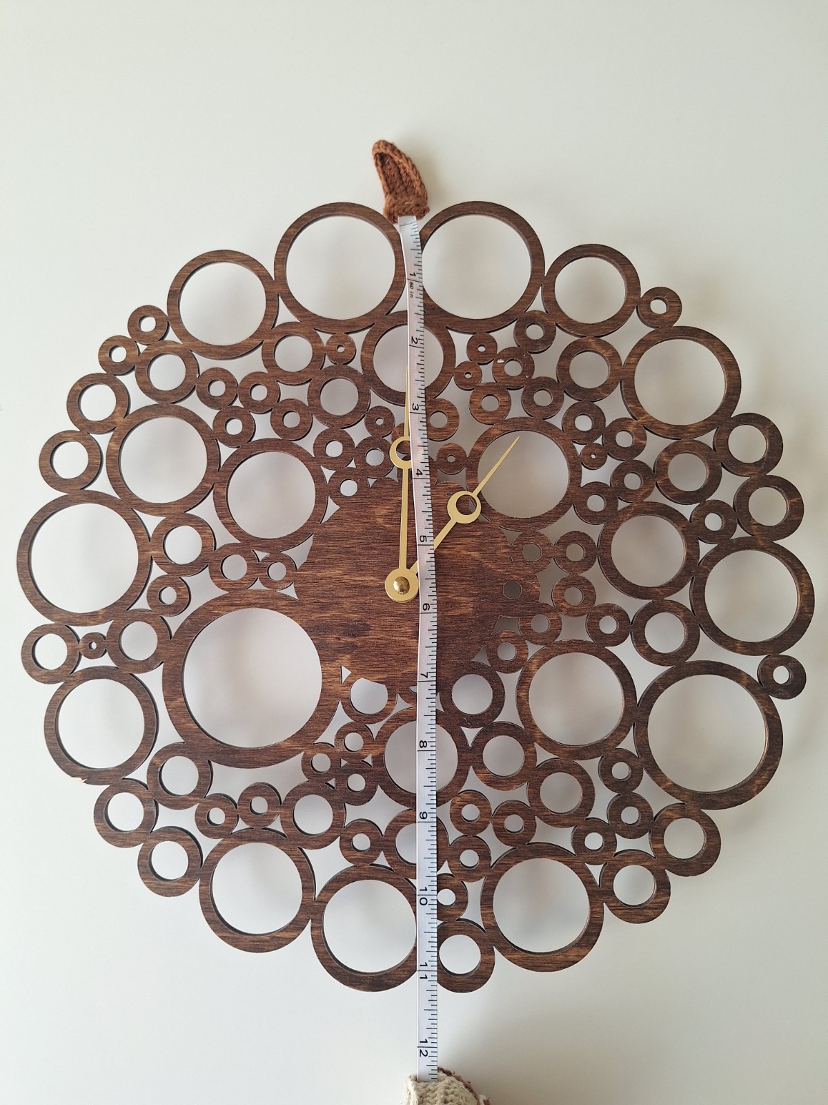 LASER CUT WOODEN Wall CLOCK, ABSTRACT CIRCLE DESIGN gallery