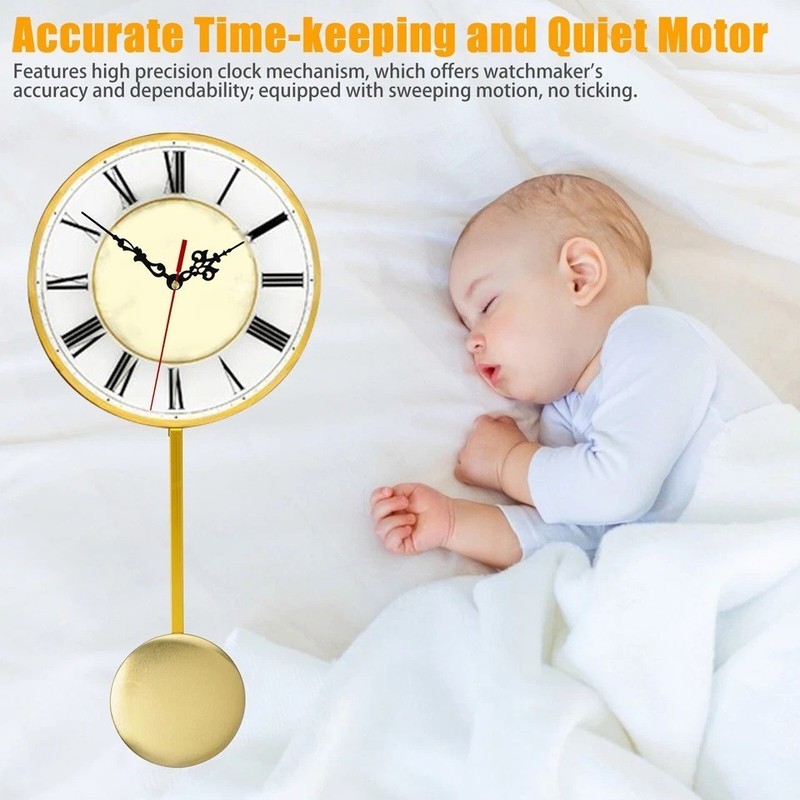 Replacement Quartz Clock Movement Mechanism DIY Repair Kit Tool Parts w/Pendulum gallery
